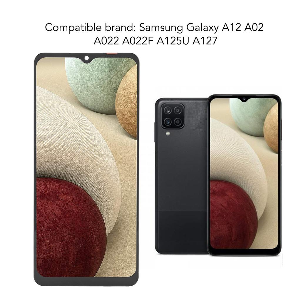 Touch Screen Digitizer Assembly 6.5in Original LCD Display Light Weight Screen Replacement for Samsung Galaxy A12 A02