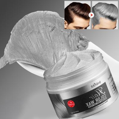 120g  Colored Hair Clay (grey) Styling Natural Fluffy Hair Wax