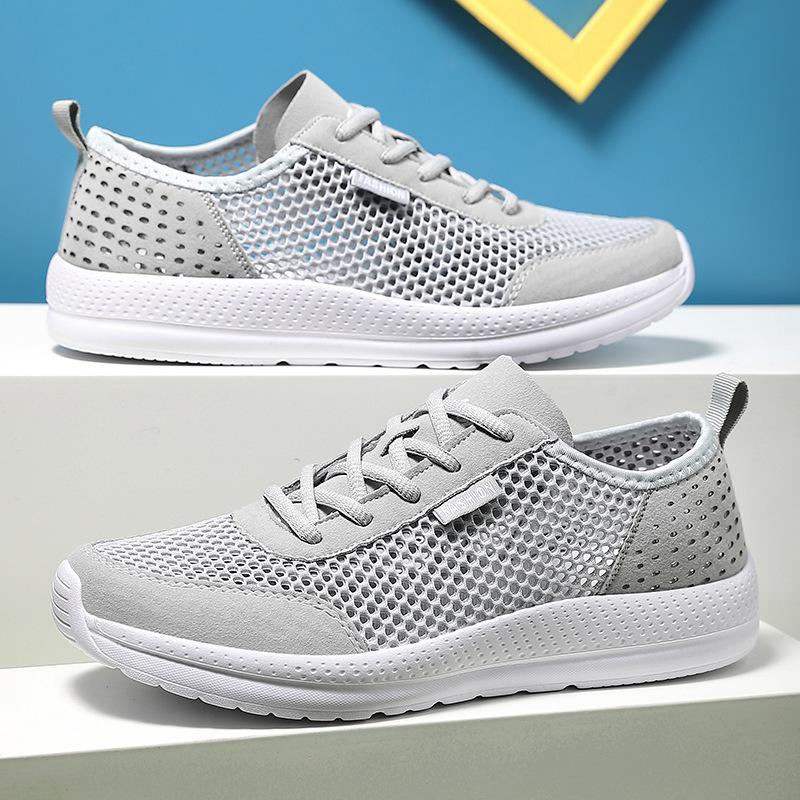 

Summer new mesh breathable men s shoes, large size shoes casual and lightweight sports shoes running shoes 46