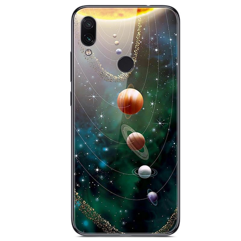 For Xiaomi Redmi Note 7 Case Tempered Glass Hard Back Cover For Xiomi Redmi Note7 Phone Cases Soft Bumper On Redmi 7 7A Redmi7