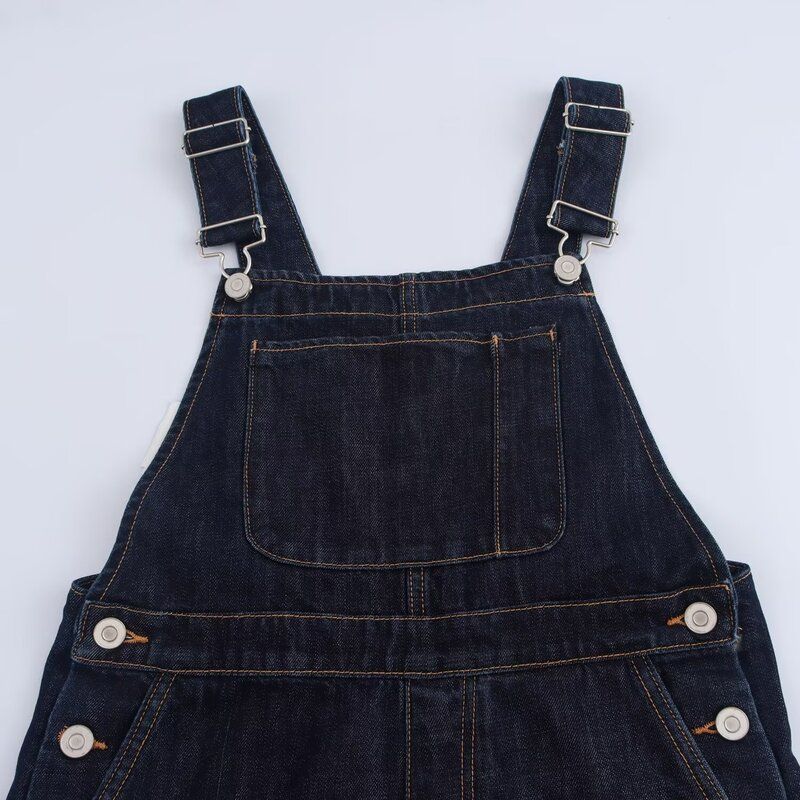 Fashion Style 2024 Autumn New Arrival Women's Easiest for Match Slim Looking Casual Mid Waist Denim Suspenders Pants 8197291
