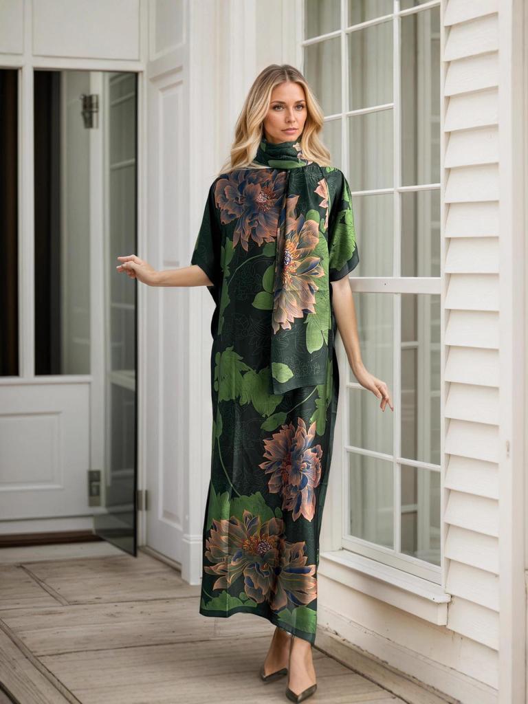 Middle Eastern Style Loose Long Dress Abaya for Women