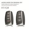 Genuine Leather Auto Key Fob Cover Case Fit For Hyundai Santa Fe Sport Equus Centennial Genesis G80 Grandeur Azera 2013 2014 Ix45