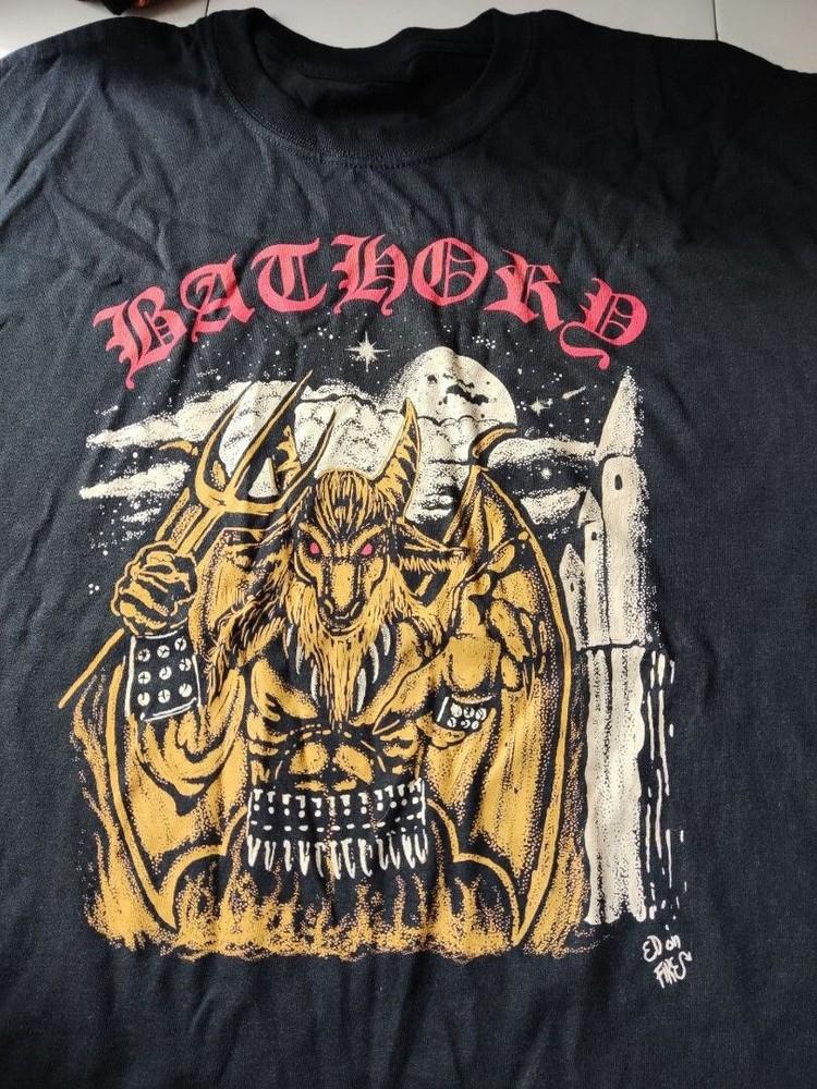 Bathory Сумерки богов Футболка с коротким рукавом Черная Унисекс S-5XL 1G0076 Унисекс Футболка XXXL