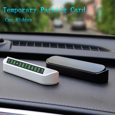 Tarjeta para estacionamiento temporal de coche, placa de tarjetas de número de teléfono, parada de estacionamiento, accesorios para automóviles, estilo de coche, 13x2,5 cm