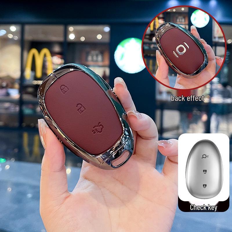 Compatible Key Cover for Changan Qiyuan Q05 - 24 Models, Includes A05/A06/A07, Metal Shell 125MAX Remote Control Key Shell.
