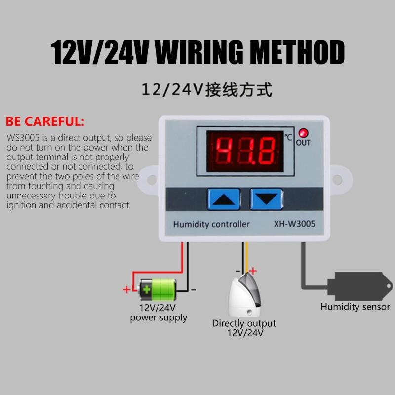 12V/24V/220V Humidity Controller Humidity Sensors Humidity Control Switches Hygrometer Switches Controller 0~99%RH