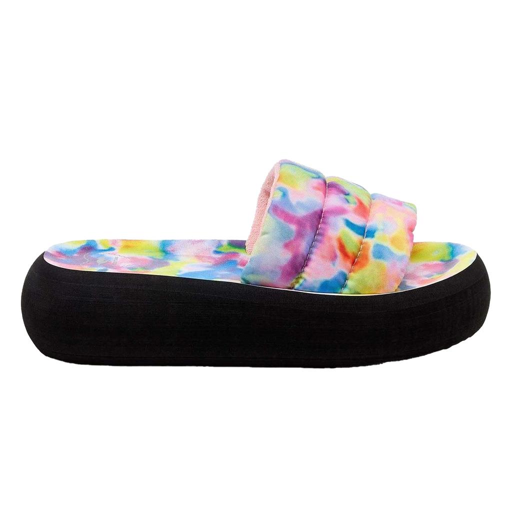Rocket Dog Womens/Ladies Splash Rainbow Tie Dye Flatform Sliders