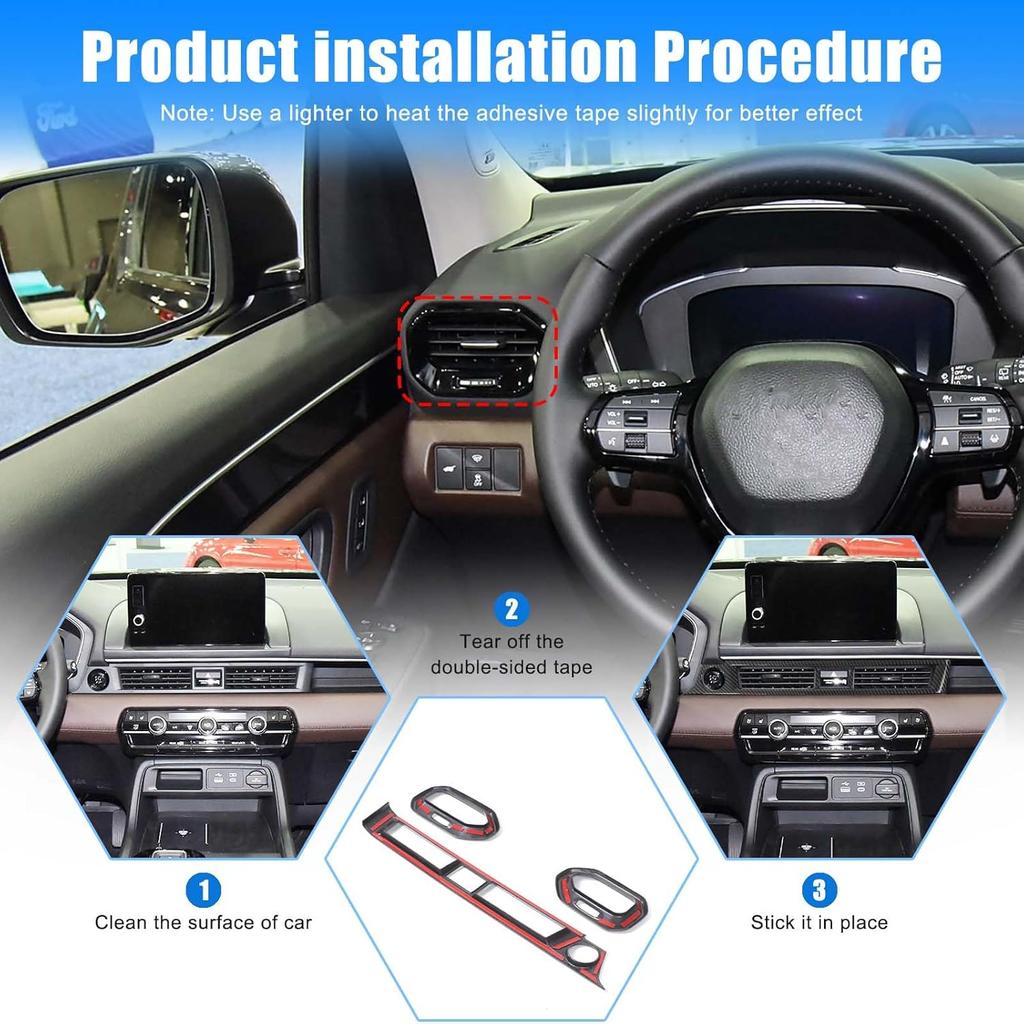 Center Console Air Outlet Frame Trim for Honda Pilot 2023 2024 2025/ Honda Passport 2026 Accessories, ABS Center Console & Dashboard Side Air Vent