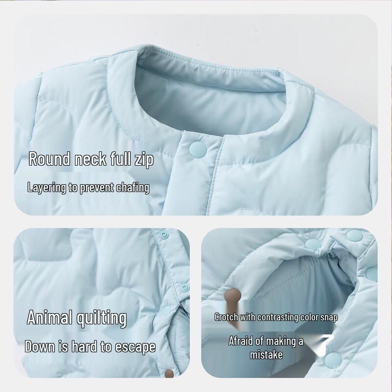 Mini Balabala Light Warm Down Baby Jumpsuit