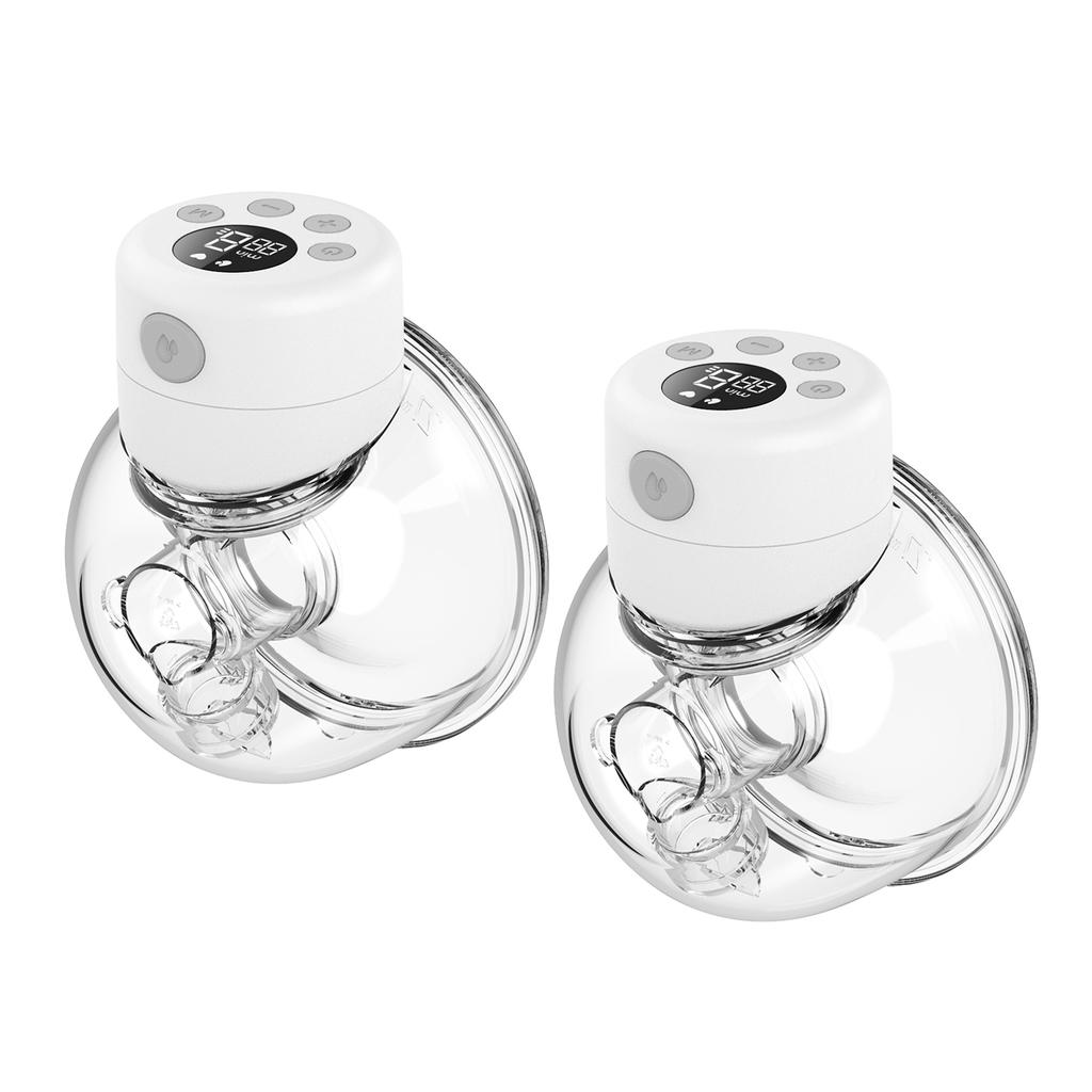 2-Pack Wearable Electric Breast Pump Silent Invisible Hands Free Breast Pump 2 Modes 9 Levels