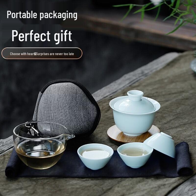 Sushih Portable Celadon Kung Fu Tea Set