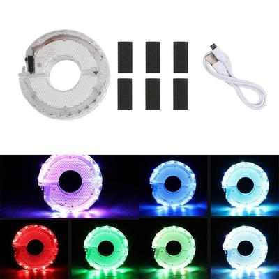 Fahrrad-Nabenlichter Wiederaufladbar 7 Farben 15 Modi LED Fahrradlichter Bunte Fahrradspeichenlichter für Sicherheitswarnung