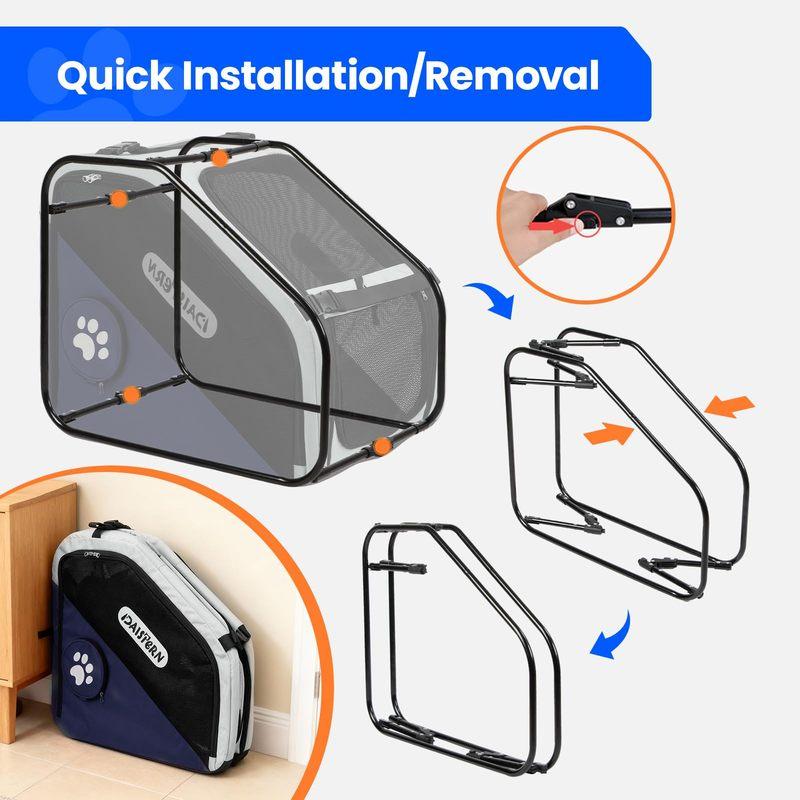 Collapsible Soft Sided Dog Crate Heavy Duty Metal Frame Portable Travel Kennel for Small Medium Large Dogs Indoor Outdoor Use