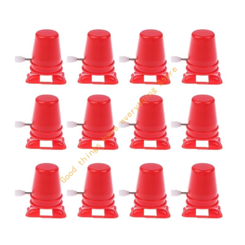 Set of 12 Small Wind up Robot Plastic Simple Operations Wind up Robot for Kids' Learning and Adults' Collection 55KF