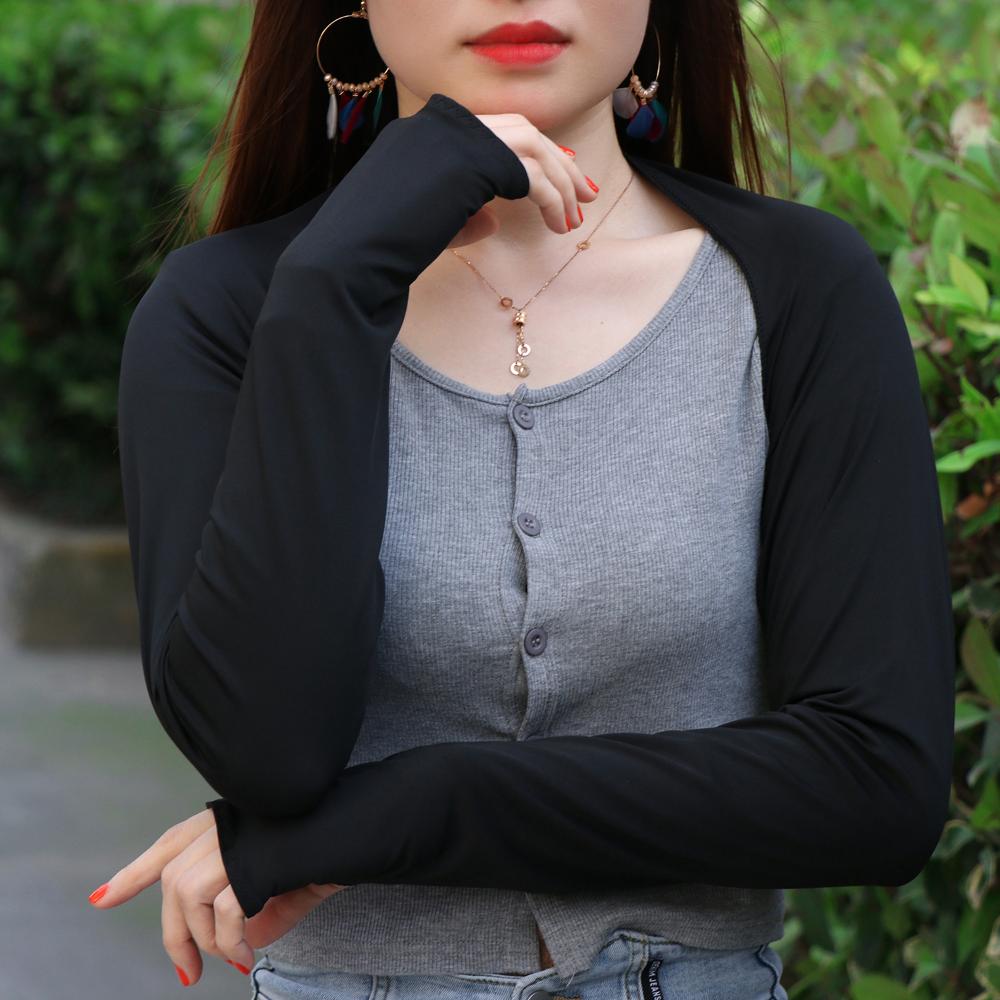 Silk Finger Hole Cycling Sleeves Women Shawl Arm Sleeve Sports Glove Sun Sleeves Sun UV Protection