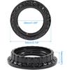 2Pcs E26 Light Socket Rings,Black Lamp Shade Collar Ring 1-3/8 Inches/34mm Inner Diameter Screw Collar Rings for Light Fixtures