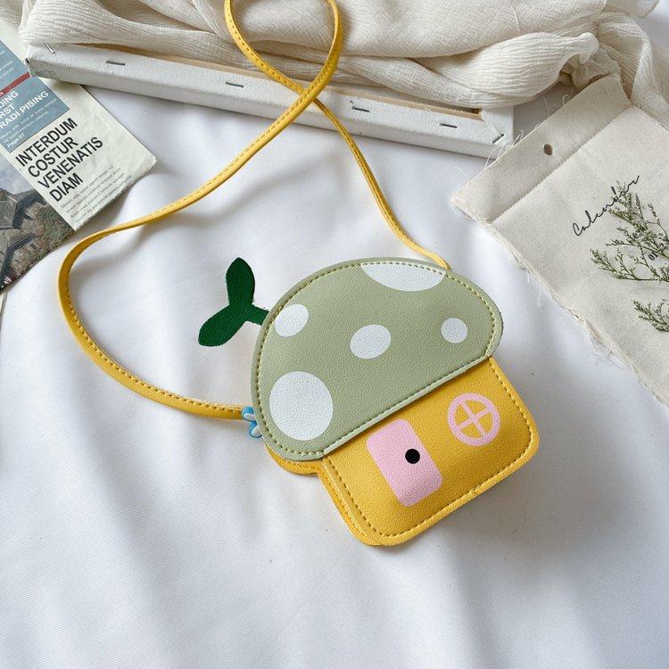 

Новая симпатичная маленькая детская сумка-грибок, корейская версия модной сумки для девочек, детская сумка-мешок для мелочей жёлтый