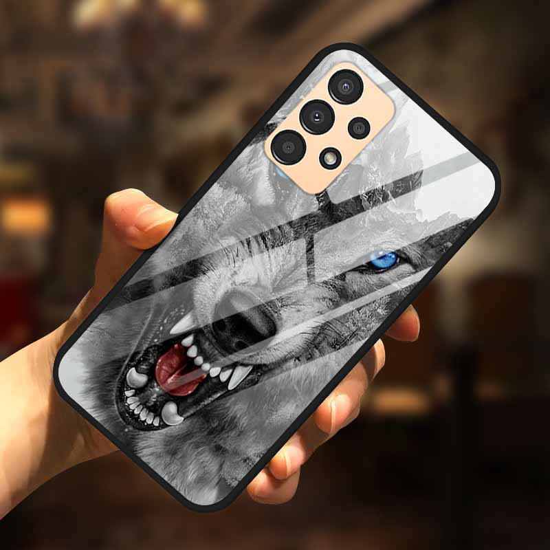 For Samsung A13 Case A23 A52 A72 4G M52 A52S 5G Luxury Tempered Glass Hard Back Cover for Samsung Galaxy A13 4G Phone Cases Capa