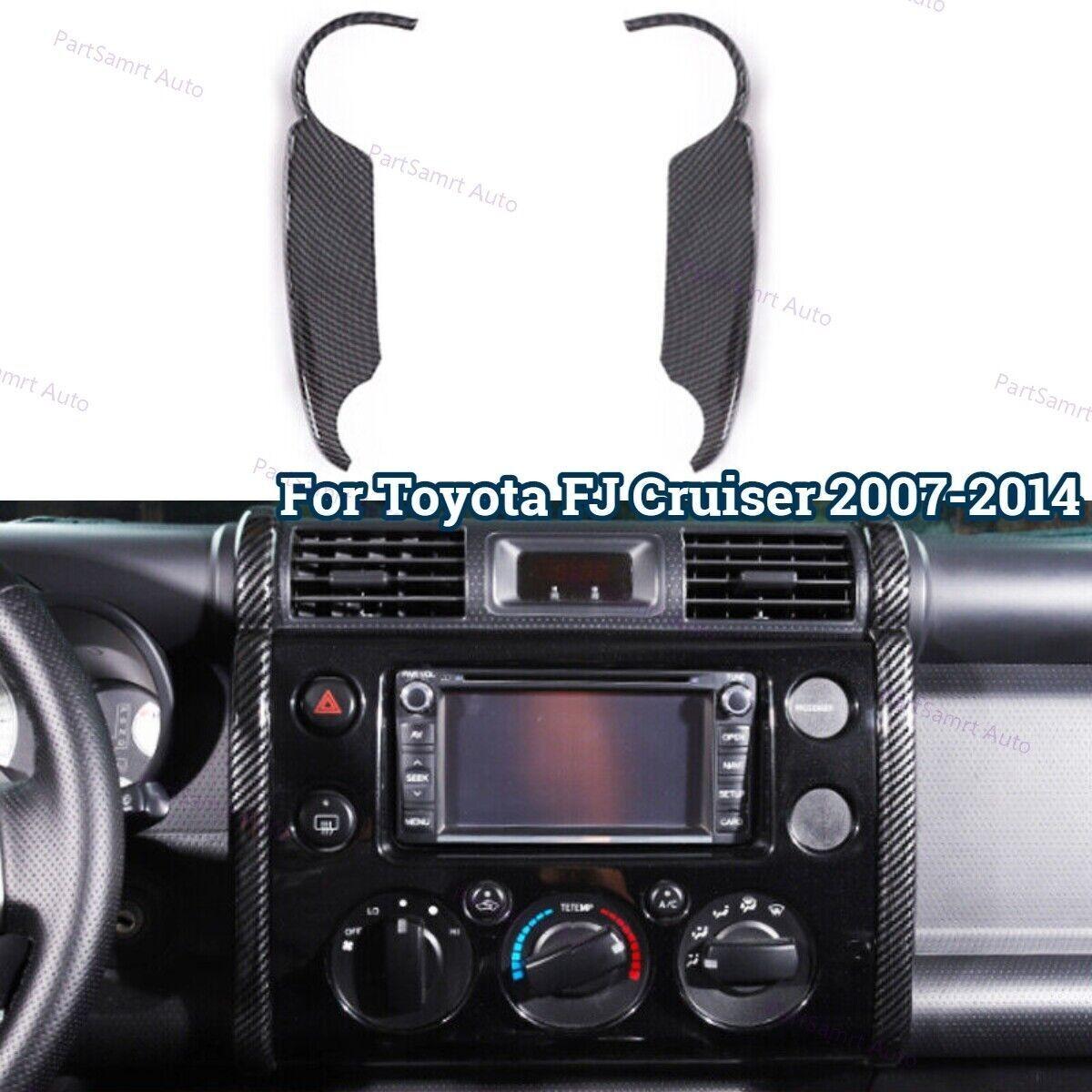 2pcs Carbon Fiber Look Navigation Side ABS For Toyota FJ Cruiser 2007-14