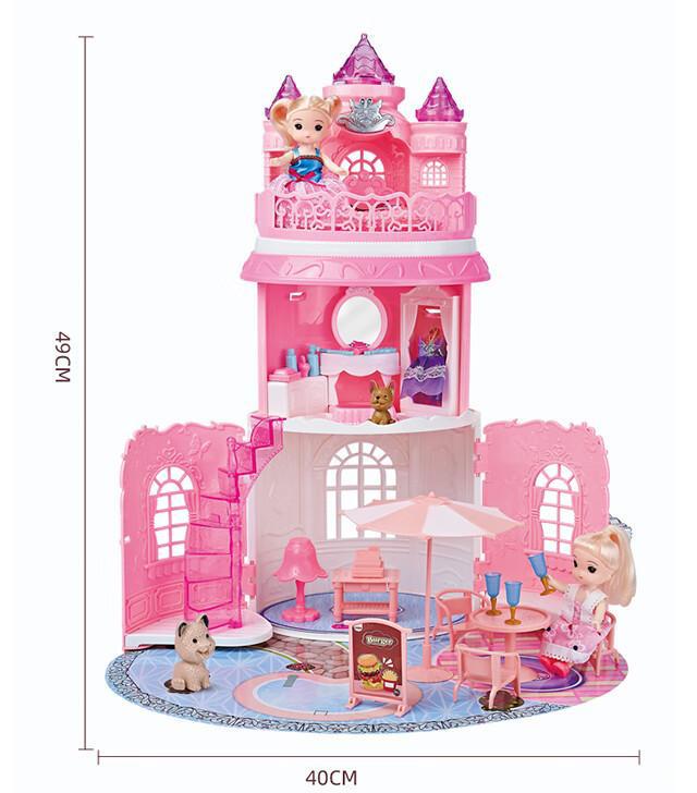 Realistic Princess Castle Doll Handbag - Children's Role-Playing Toy Gift