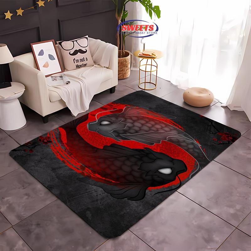 Alfombra Tai Chi Arte Secreto Chino Antiguo, Alfombrilla para Sala de Estar Dormitorio Sofá Cocina Felpudo Decoración, Alfombrilla Duradera Antideslizante para Suelo de Niños