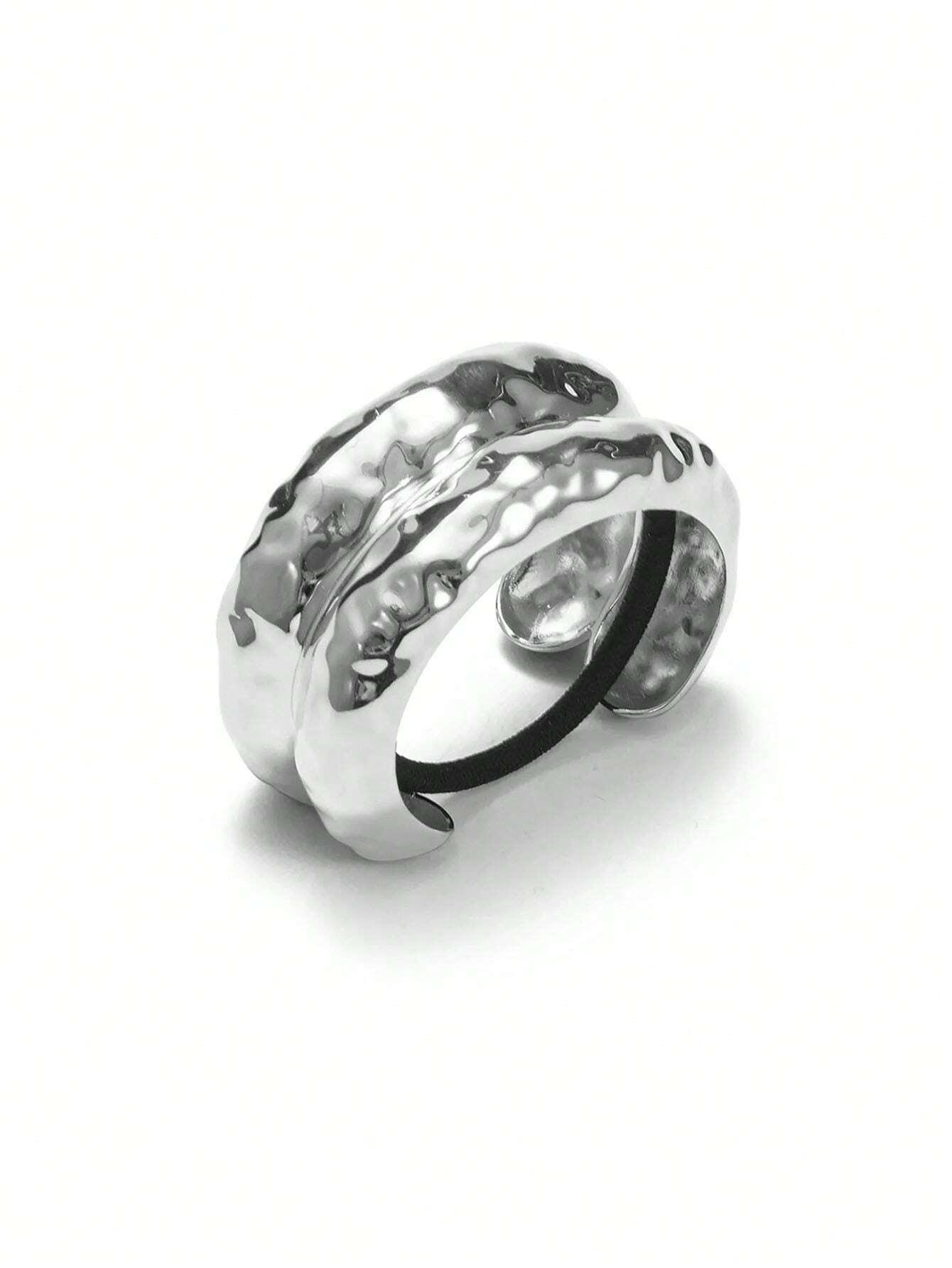 

Uworld нерегулярные золотые нержавеющая сталь кованые двойные арки пони для женщин золотой цвет браслет ежедневные украшения аксессуары для волос подарок