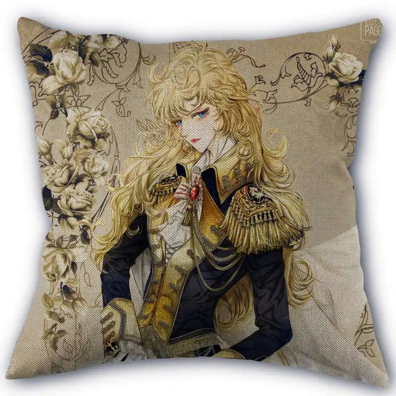 The Rose of Versailles Pillowcase Cotton Linen Fabric Square Zipper Pillowcase New 45X45cm Wedding Decorative Pillow Cover 0406