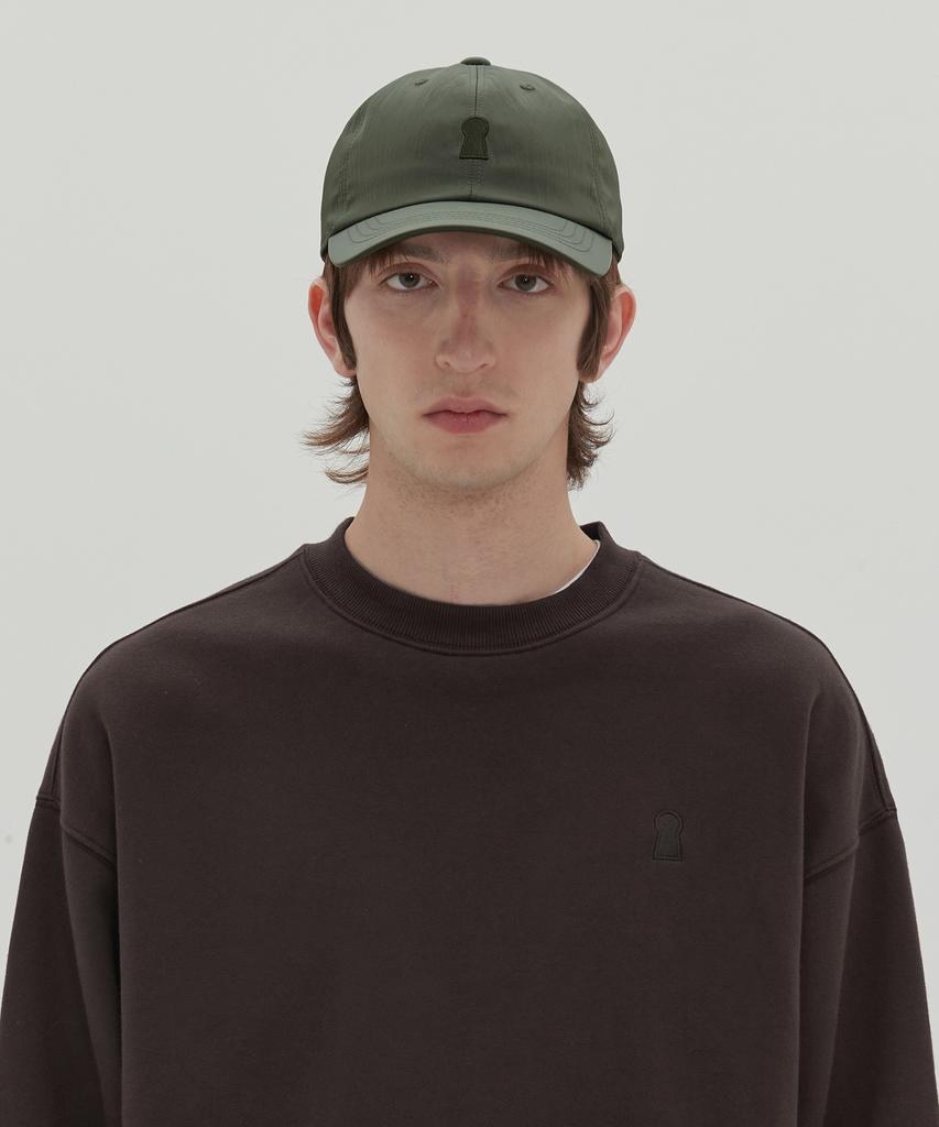 Sekeonmonollogeu Keyhole Logo Nylon Ball Cap Khaki Seac003Khaki