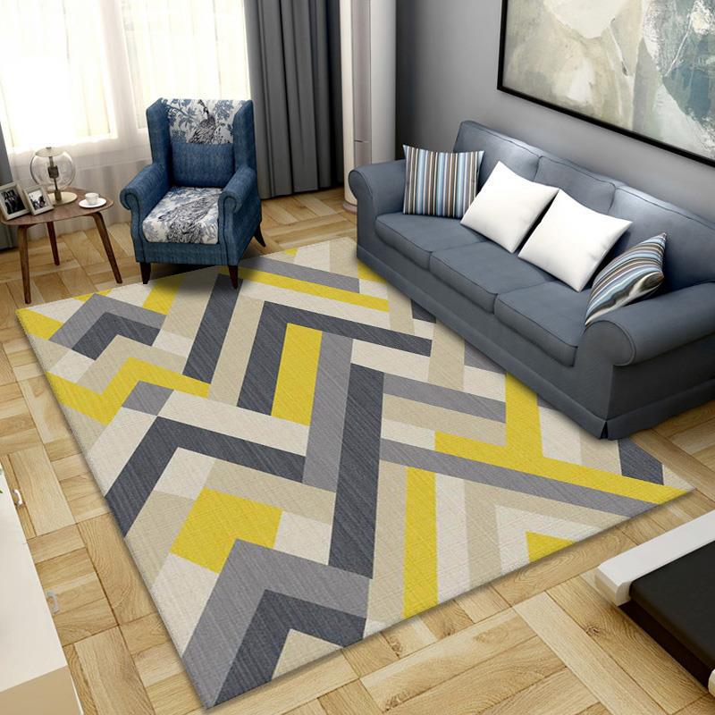 Geometric Living Room Bedroom Entrance Carpet Floor Mat Machine Washable Floor Mat