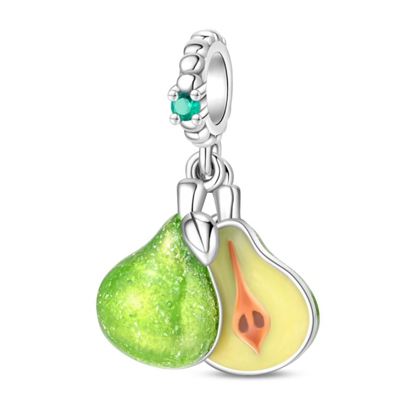100% Copper Wedding Dress Flower Strawberry Snow Pear Watermelon Sweet 3Mm Charms Beads Pendants Diy Fine Jewelry