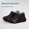 Men's Waterproof Non-Slip Winter Boots with Warm Velvet Lining, Slip-on Design, Cotton Comfort, and Outdoor Protection.