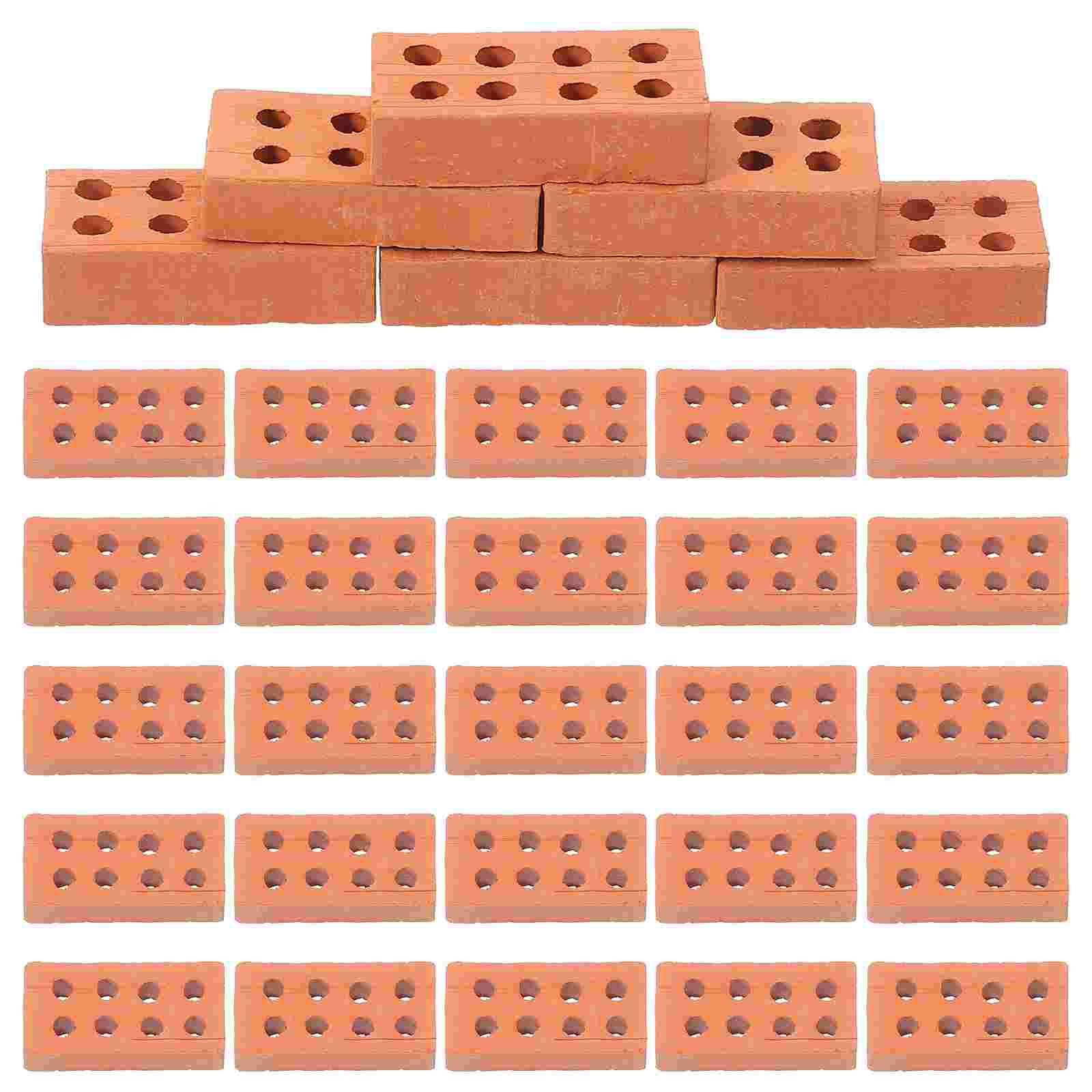 50 Pcs Mini Bricks For Kids Diy Simulation Sand Table Models Building Blocks Miniature Brick Sets Diy Sand Table Brick Models 2.00X1.00X0.50CM