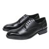 Men's British-Style Pointed Toe Leather Derby Shoes - Casual and Formal for Weddings and Business.