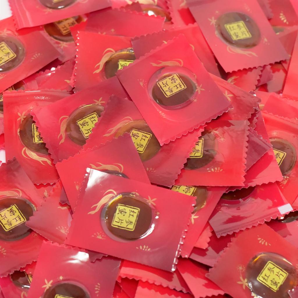 Tanpopo Red Ginseng Soft and Easy to Individually Sliced and Wrapped Honpo's Honey-Pickled (Korean Ginseng) - 50g, Eat,