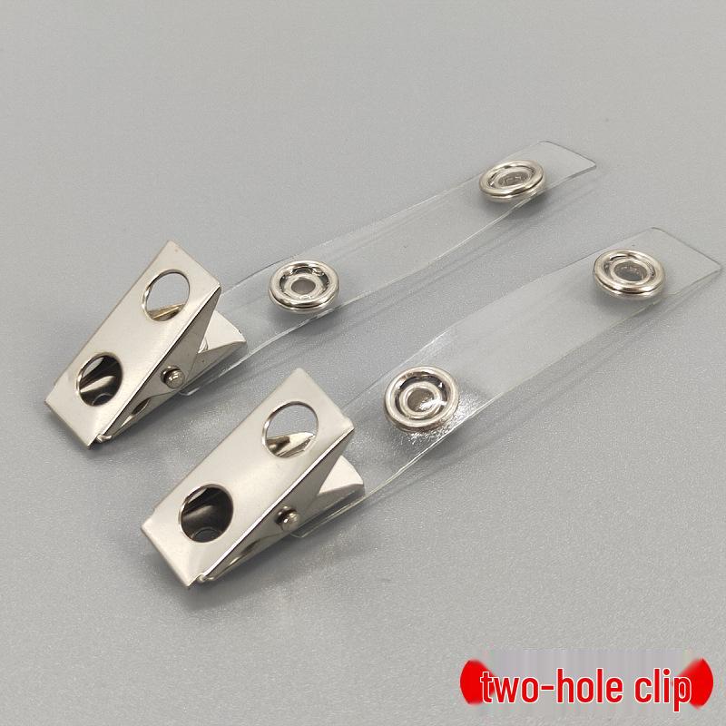 Portabadge in Metallo e Plastica con Clip per Tessere di Identificazione ed Etichette Prezzo