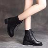 Luxury Chelsea Boots Women Leather Ladies Boots Chunky Winter Shoes Platform Ankle Boots Slip On Thick Heel