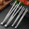Kitchen Cooking Tongs Stainless Steel Kitchen Tweezer Tong with Precision Serrated Non-Slip Tips for Frying Plating