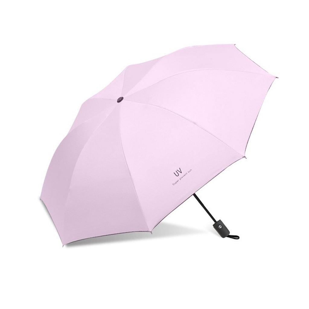 Automatic Umbrella for Men Women Dualuse Foldable Rain Sun Umbrella with Black Coating for Sun