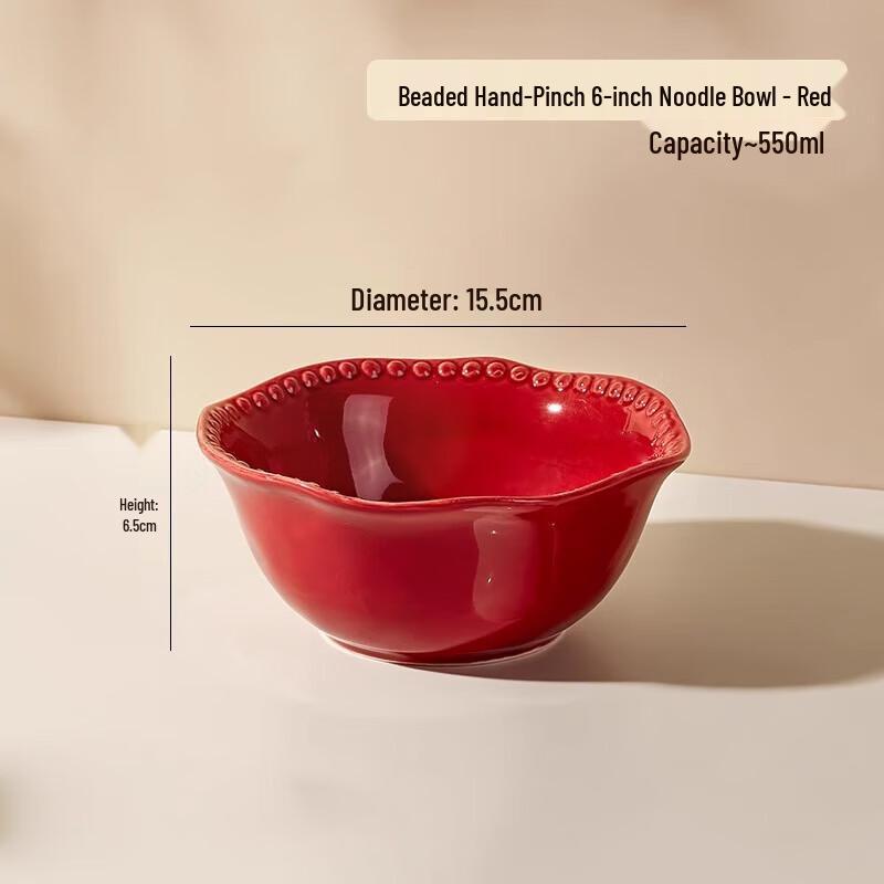 Peersen Ceramic Beaded Noodle Bowl