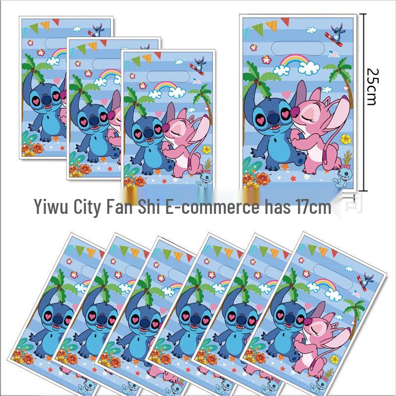 Lilo & Stitch Narozeninové Párty Potřeby: Papírové talíře, Ubrousky, Bannery, Ubrus a Dekorace