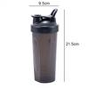 Tragbare Proteinpulver-Shaker-Flasche, 600 ml, auslaufsichere Wasserflasche für Fitnessstudio, Fitnesstraining, Sport-Shaker-Mixbecher mit Skala