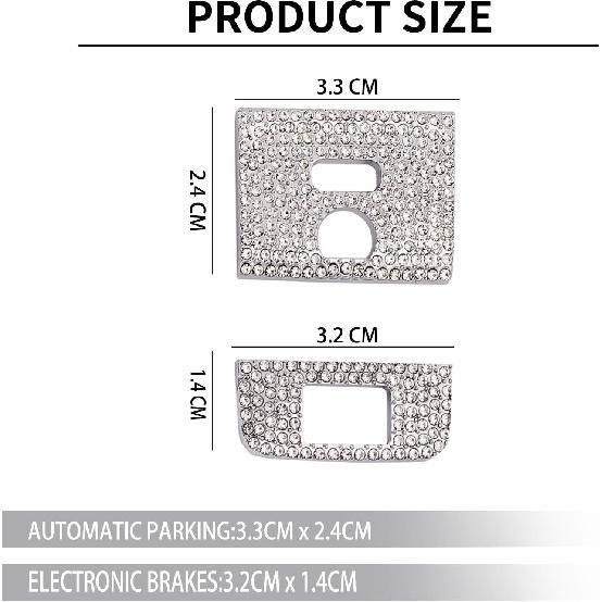 Bling Crystal Car Interior Accessories Sticker Fits for Honda Accord 2024-2025(Silver 8)