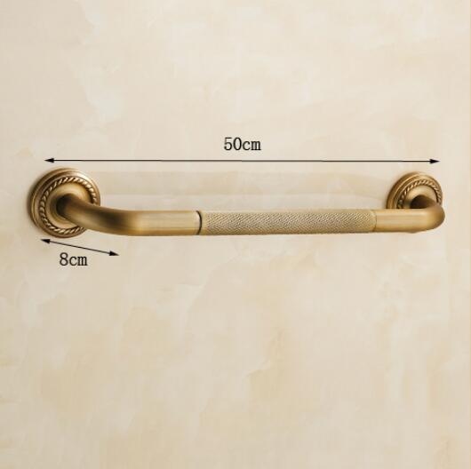 

Grab Bar Antique Brass Wall Mounted 52 cm Bathroom Safety Handles Shower Grab Bar Bathtub Handrail Home Assist Bar Grab