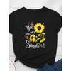 You Are My Sunshine Sonnenblumen-Print Damen-T-Shirt, kurzärmelig, Rundhalsausschnitt, lockere Damen-T-Shirts, Damen-T-Shirt, Tops, Camisetas Mujer
