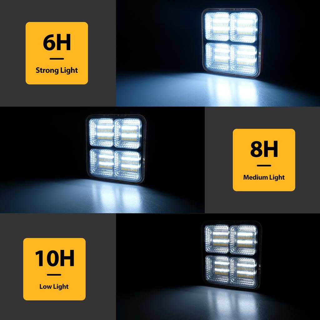 1 szt./2 szt. 120 W przenośny reflektor LED Super jasne światło robocze LED USB ładowane na energię słoneczną do zewnętrznej lampy kempingowej Latarka LED