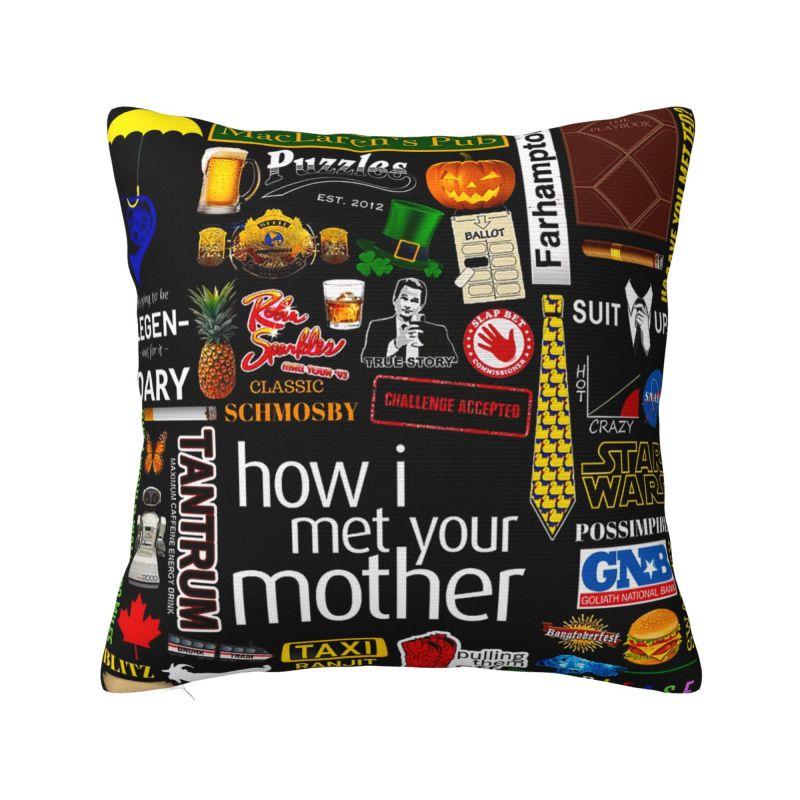 Custom Modern How I Met Your Mother Cushion Cover Soft TV Show Throw Pillow Case Bedroom Decoration