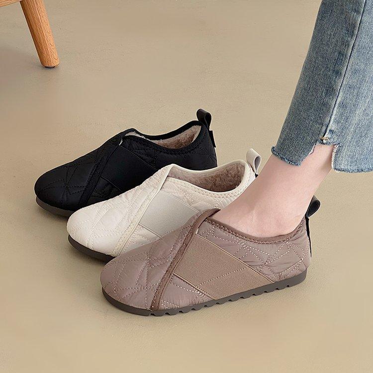 Snow boots women's 2025 new cotton shoes winter piled thickened women's shoes waterproof Northeast comfortable bread shoes tide