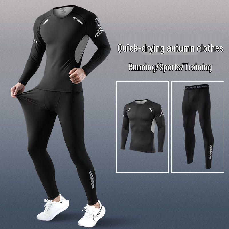 Men's Quick-Dry Thermal Suit: Tight-Fitting Running Fitness Base Layer for Winter & Autumn