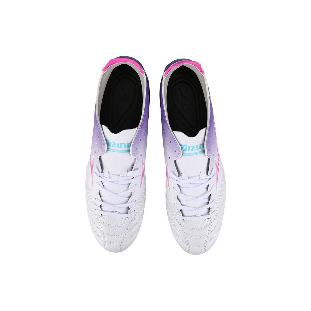 Mizuno Morelia Neo III Pro Comfortable AG (Rubber Short Studs) Shock Absorption Soccer Shoes Men Soccer Shoes White Purple P1GA238456
